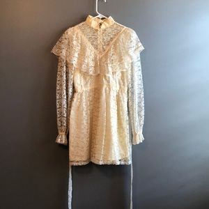 Vintage Cream Lace Dress